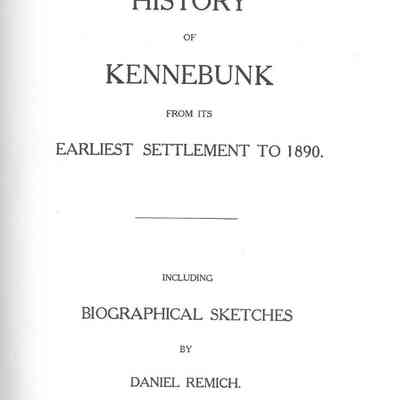 History of Kennebunk