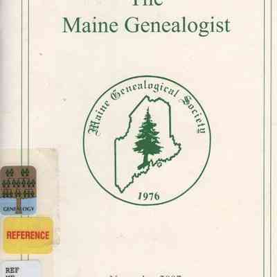 The Maine Genealogist