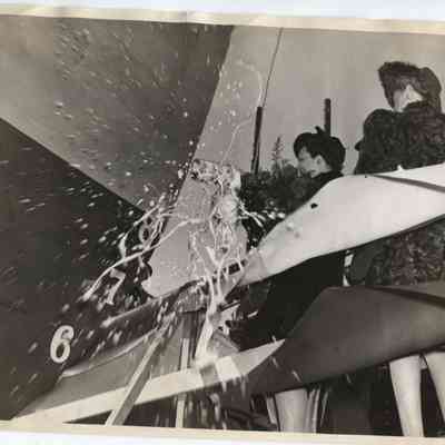 Helen Price christens the APC 62