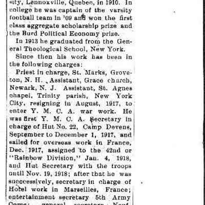 The New Rector of St. Thomas Church