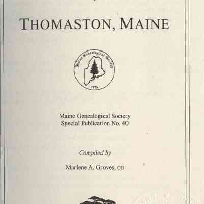 Vital Records of Thomaston, Maine