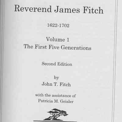 Descendants of the Reverend James Fitch 1622-1702