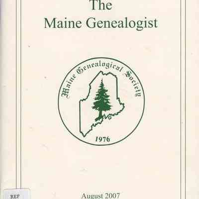 The Maine Genealogist