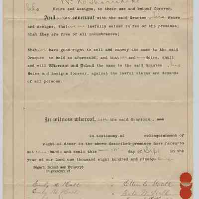 Kate and Ellen Hall to William H. Thorndike