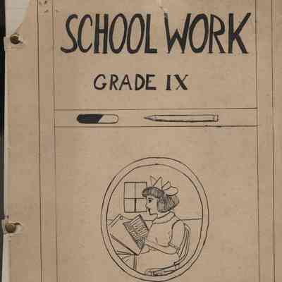 Thordis Heistad's school work notebook, grade 9 at Camden High School
