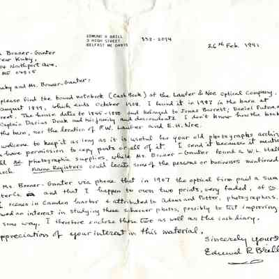 Provenance of the Laufer & Noe Optical Co cash book