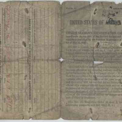 Citizen seaman's identification card