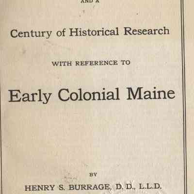 George Folsom, John A. Poor, and a Century of Historical Research with Reference to Early Colonial Maine