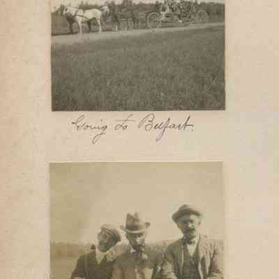 "Going to Belfast."; "The occupants of the back seat."