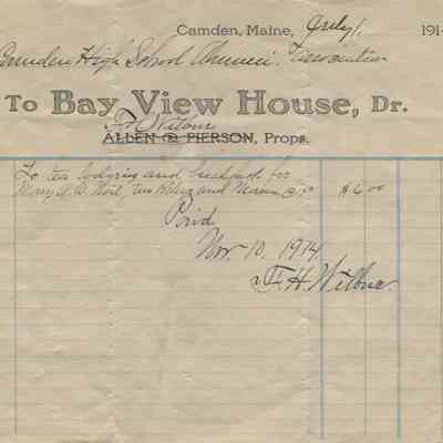Bay View House letterhead July 1914: Origformat: Other; Resolution: 96 dpi