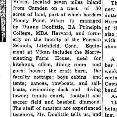 WHC 2023.13.6 Camp Vikan clipping May 1940