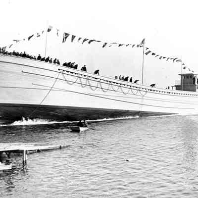 Launch of Pine Tree #1 in Camden on Feb. 8, 1943