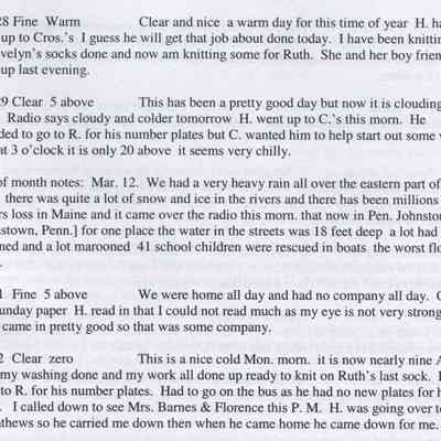 Diary of Florence Adelle Payson Pearse 1936: Origformat: Book; Resolution: 150
