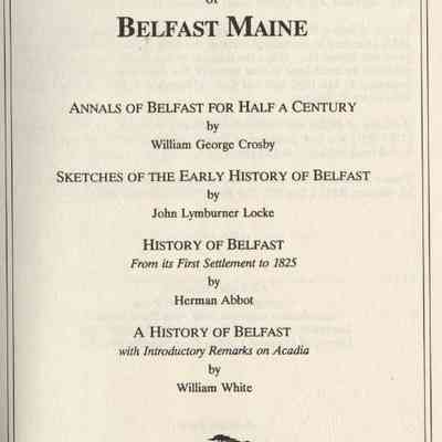 Early Histories of Belfast, Maine