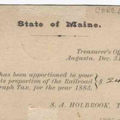 Postcard to the Treasurer of Camden