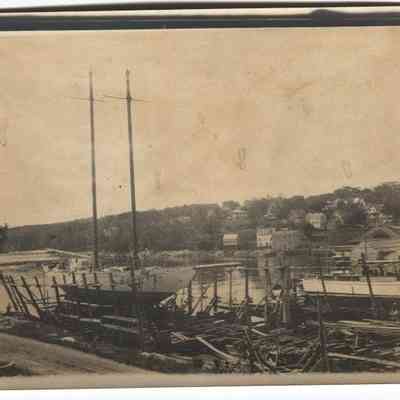 2 vessels on the ways at Camden shipyard