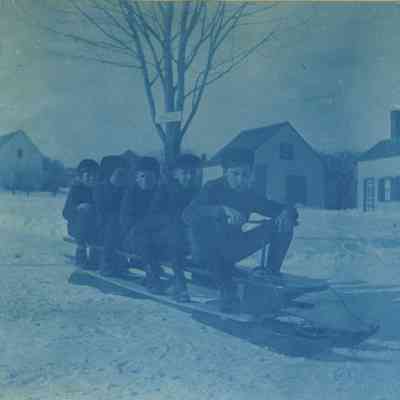 Boys On Sled 1902