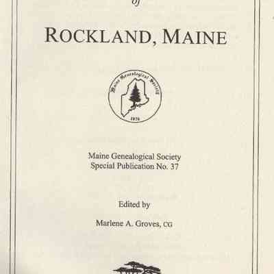 Vital Records of Rockland, Maine