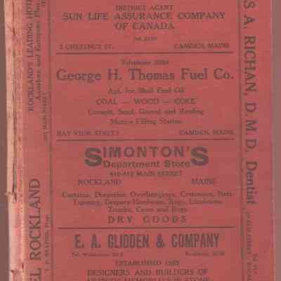 Manning's Rockland, Camden, Thomaston Directory for Year Beginning August 1931