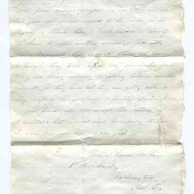 Letter from Petersburg, VA battlefield 1865: Origformat: Other; Resolution: 150