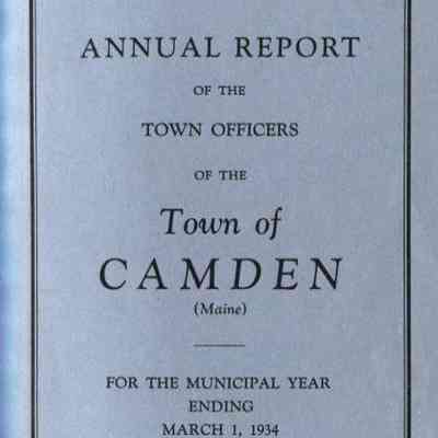 Town of Camden Annual Report, 1934 - 1943