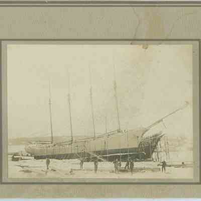 Vessels at the HM Bean shipyard, Camden: Copyright: None; Origformat: Print-Photographic