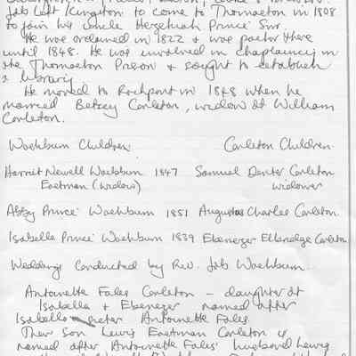 Carleton - Haven - Fales - Washburn genealogy