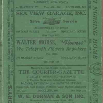 Manning's Rockland, Camden and Rockport (Maine) Directory, For Year Beginning February 1956.