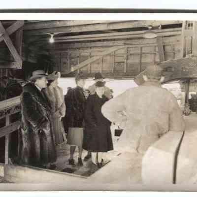 Mrs. Roosevelt at the Camden shipyard