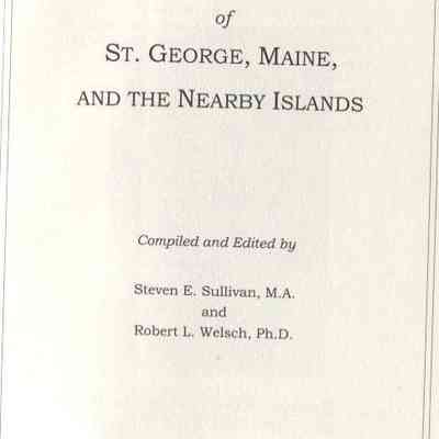 Cemetery Inscriptions & Burial Sites of St. George, Maine and the Nearby Islands