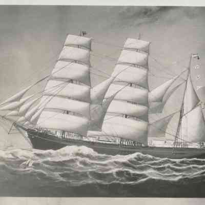 Barque "Adolph Obrig" built at the Carleton-Norwood shipyard 1881: Origformat: Print-Photographic