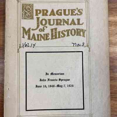Sprague's Journal of Maine History