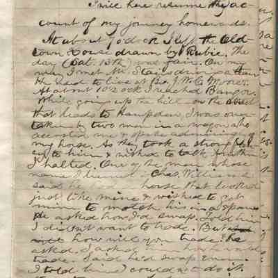 Diary of John Locke of Belfast and Camden 1865: Copyright: No known copyright restrictions.; Origformat: Manuscript; Resolution: 150 dpi