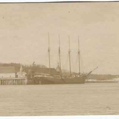 Schooner at the steamship wharf