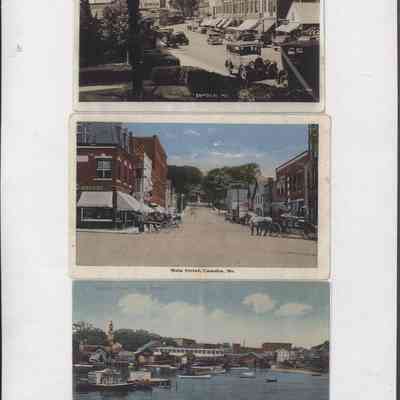 Laser copies of postcards of Main Street