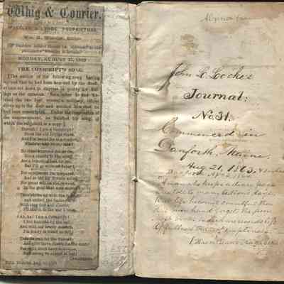 John L. Locke's Journal No. 31. Commenced in Danforth, Maine Aug. 21, 1863 & ended in Danforth Apr. 3, 1864