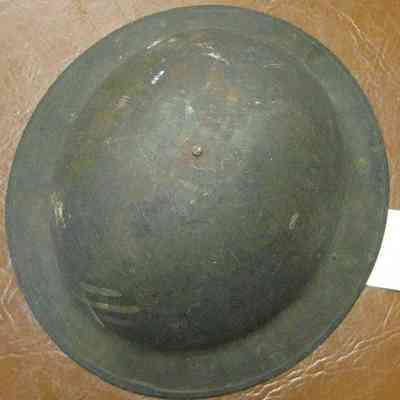 Civil defense helmet worn by Harold Corthell in WWII: Copyright: None; Origformat: Artifact