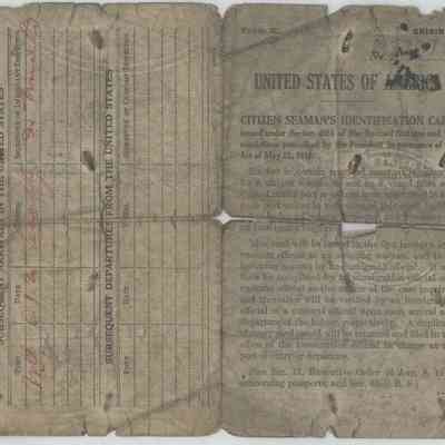 Citizen seaman's id card side b
