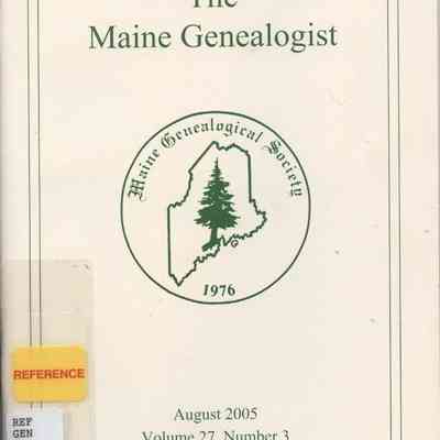 The Maine Genealogist