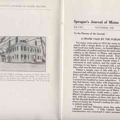Sprague's Journal of Maine History