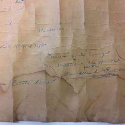 Original survey of Harden Avenue 1920