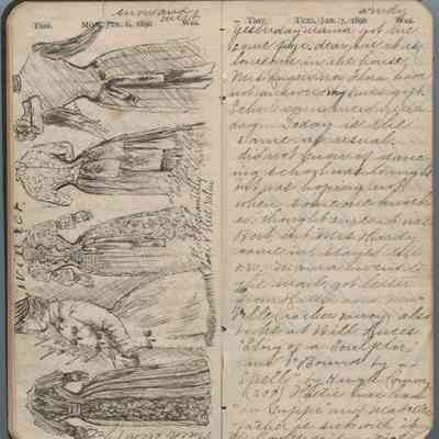 Diary of Ella "Blanche" Heald of Rockport, Maine dated 1890: Origsize: 8.5" x 5.5"; Origformat: Print-Photographic