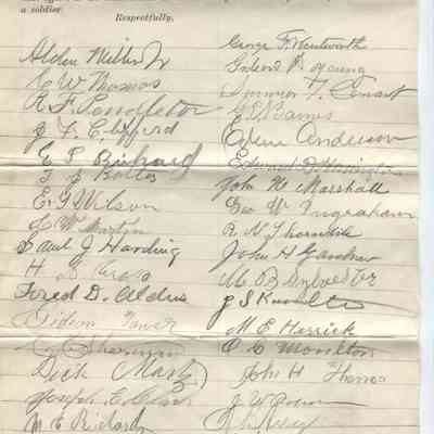 1893 Petition to Governor Cleaves