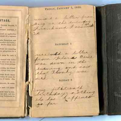 1869 diary of an anonymous Camden area girl: Origsize: 2.5 x 4"; Origformat: Book; Resolution: 200 dpi
