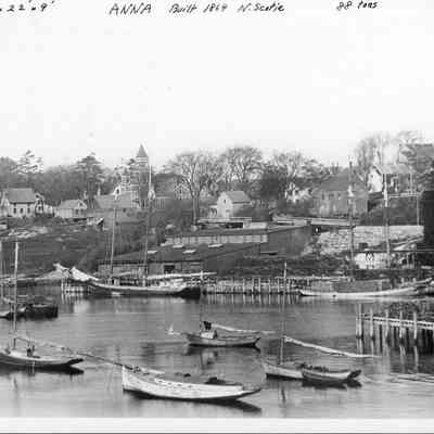 Schooner "Anna" dockside at the Rockport lime sheds