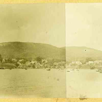 Camden Harbor with Mt Battie in background, 1899