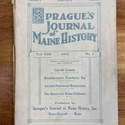 Sprague's Journal of Maine History