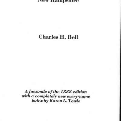 History of the Town of Exeter New Hampshire