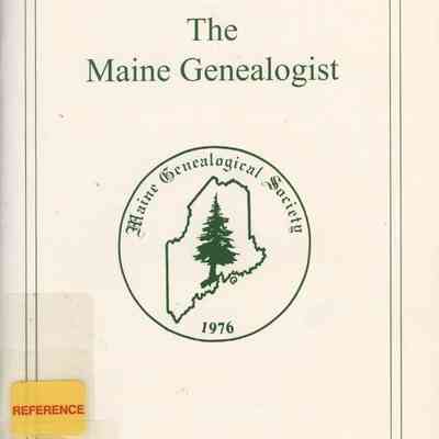 The Maine Genealogist