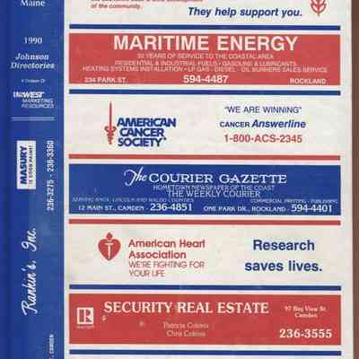 Rockland, Maine City Directory, 1990, Johnson Directories